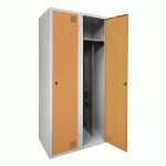 ARMOIRE SÉCHANTE IS 2 COLONNES À CLÉ ORANGE CLAIR - MANUTAN COLLECTIVITÉS