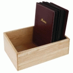 BOITE PORTE MENUS A5 EN BOIS OLYMPIA