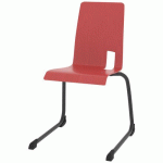 CHAISE COQUE SODA PIÈTEMENT LUGE ACIER - ROUGE CHINOIS/CARBONE - RODET