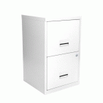 CLASSEUR MONOBLOC BUDGET 2 TIROIRS BLANC