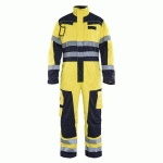 COMBINAISON MULTINORMES JAUNE FLUORESCENT/MARINE TAILLE 52C - BLAKLADER