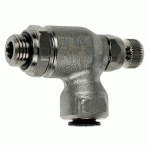 RÉGLEUR DE DÉBIT MÉTAL À L'ÉCHAPPEMENT 7100 - Ø 10 MM - MÂLE 3/8 - BSPP CYLINDRIQUE PARKER LEGRIS