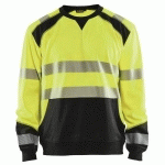 SWEAT HAUTE-VISIBILITÉ JAUNE FLUORESCENT/NOIR TAILLE S - BLAKLADER