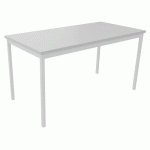 TABLE DE RÉUNION TREFF 140 X 70 GRIS CLAIR / BLANC