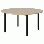 TABLE MALIBU Ø120 T3 4P ST ISOSON BEIGE 1460/BEIGE NOIR 9005