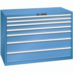 ARMOIRE BLEU CAP. 1431X725X1000 AVEC 7 TIR. 75KG - LISTA