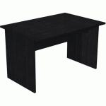 BUREAU DROIT PIEDS PANNEAUX FAST - 120 CM - NOIR - NOIR