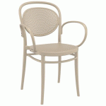 FAUTEUIL MARCEL POLYPROPYLÈNE - TAUPE - STAMP