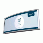 PLAQUE DE PORTE, 210 X 80 MM, ARGENT