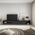 SKRAUT HOME - MEUBLE TV, BANC TÉLÉ, 310X50X37 CM, POUR LES TV JUSQU