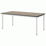 TABLE MALIBU 160X80 T4 4P STRA CHÊNE 1146/NOIR BLC 9016