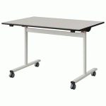 TABLE MALIBU RAB. 120X80 T6 DL ST BLC SEL W911/NOIR BLC 9016
