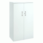 ARMOIRE MI-HAUTEUR BOIS ECLA H 136 X L 80 CM DÉCOR BLANC