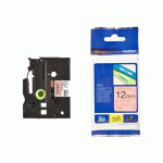 BROTHER TZE-B31 RUBAN D'ÉTIQUETTE NOIR SUR FOND ORANGE FLUORESCENT