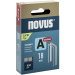 NOVUS - CLIPS À FIL FIN TYPE A 53 18 MM SUPER HARD 800 PC(S) 042-0782 DIMENSIONS (L X L) 18 MM X 11.3 MM V166833