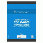 COPIES DOUBLES 200 PAGES SÉYÈS FORMAT A4 21 X 29,7 CM CONQUÉRANT - NON PERFORÉES