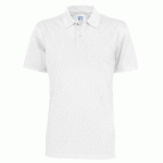 COTTOVER POLO MANCHES COURTES HOMME - CERTIFIÉ GOTS BLANC - TAILLE XS