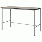 MANGE-DEB. MALIBU 180X80 4P STRAT ACACIA/NOIR GRIS 9006 - MANUTAN EXPERT