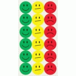 PASTILLE DE PRÉSENTATION SMILEY, PAPIER, ASSORTI - LOT DE 3