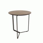 TABLE BASSE RONDE MADRID Ø 46 CM - BRONZE