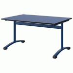TABLE MALIBU 120X80 T4 DL STR ANTIB BLEU U525/NOIR BLEU 5005