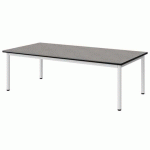 TABLE MALIBU 160X80 T1 4P STR ANTIB BÉT F186/NOIR BLC 9016