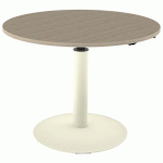 TABLE MANO RÉGLABLE Ø100 STRA ABS CHÊNE BORDALINO/BEIGE 1013 - MOBIDECOR
