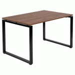 TABLE OFFICE PRO PIED CARRE 120 X 80 CM NOYER PIED NOIR