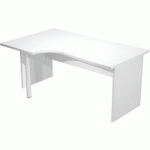 BUREAU RETOUR GAUCHE PIEDS PANNEAUX FAST 160 CM - BLANC
