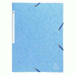 CHEMISES À ÉLASTIQUES CARTE LUSTRÉE 3 RABATS MONOBLOC - TURQUOISE - LOT DE 50