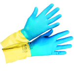 GANTS PROTECTION CHIMIQUE MAPA ALTO 405 ACTIVATED BLEU/JAUNE TAILLE 6, LOT DE 10 PAIRES