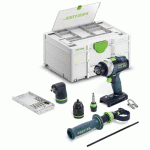 PERCEUSE-VISSEUSE À PERCUSSION 18 V QUADRIVE TPC 18/4 I-BASIC-SET (SANS BATTERIE NI CHARGEUR) + COFFRET SYSTAINER SYS3 DF M 187 - FESTOOL - 577625