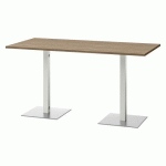 TABLE DE RÉUNION HAUTE MEETING 210 X 100 ORME PIÉTEMENT BLANC