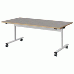 TABLE MALIBU RAB. 160X80 T4 DL ST ALAISÉ BÉTON F186/BLC 9016