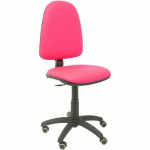 CHAISE AYNA EN SIMILICUIR - ROUE PARQUET - ROSE FLUO - PIQUERAS Y CRESPO