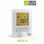 DELTA DORE - MINOR 12 : THERMOSTAT DIGITAL SEMI-ENCASTRÉ POUR PLANCHER OU PLAFOND RAYONNANT ÉLECTRIQUE - 6151055