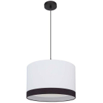 LAMPE SUSPENDUE PLAFONNIER EN MÉTAL BLANC SUSPENDU SALON LAMPE SUSPENDUE MODERNE TABLE À MANGER BLANCHE, NOIR, 1X E27, DXH 38X120 CM