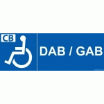 LOT DE 2 - PANNEAU DAB/GAB PICTO PMR - PVC