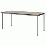 TABLE MALIBU 180X80 T6 4P STRA ACACIA/NOIR GRIS 9006 - MANUTAN EXPERT