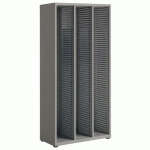 ARMOIRE 3 COLONNES CLEN ANTHRACITE