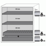 ARMOIRE SÉCURITÉ S-CLASSIC-90 S90.129.120 JAUNE - MANUTAN COLLECTIVITÉS