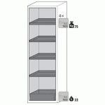 ARMOIRE SÉCURITÉ S-PHOENIX-90 S90.196.060.FDASR GRIS CLAIR - ASECOS