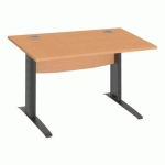 BUREAU DROIT EXCELLENS L 120 CM HÊTRE PIÉTEMENT MÉTAL 