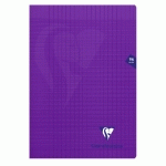 CAHIER PIQUÉ MIMESYS A4 96 PAGES GRANDS CARREAUX COUVERTURE POLYPROPYLÈNE - VIOLET - LOT DE 10