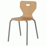 CHAISE MALIBU 4P - T6 - COQUE HÊTRE / ALU GRIS 9006 - MANUTAN EXPERT