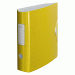 CLASSEUR À LEVIER PLASTIQUE LEITZ ACTIVE 180° WOW - DOS 7,5 CM JAUNE