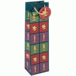 LOT DE 6 - SAC CADEAU DE NOËL POUR BOUTEILLE 