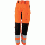 PANTALON FEMME TARA 1FLFCP - ORANGE HIVI / NOIR - T4