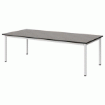 TABLE MALIBU 180X80 T2 4P STR ANTIB BÉT F186/NOIR BLC 9016