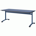 TABLE MALIBU 180X80 T5 DL STRA BLEU U525/NOIR BLEU 5005